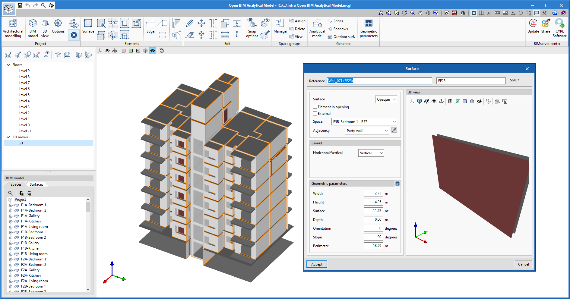 Open BIM Analytical Model
