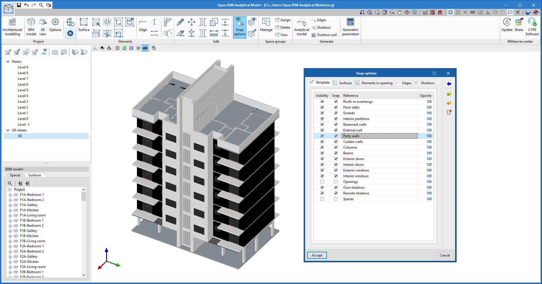 Open BIM Analytical Model