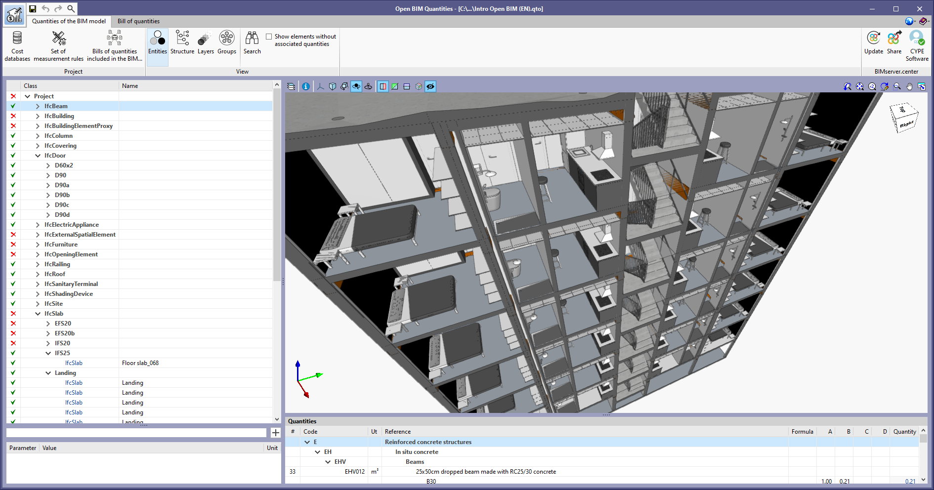 Open BIM Quantities